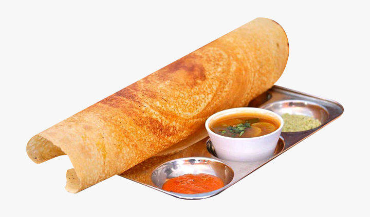 Plain Dosa With Chicken Curry