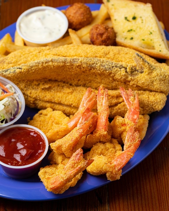 Whole Catfish & 6 Shrimp Fried