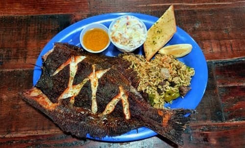 Whole Flounder Broiled
