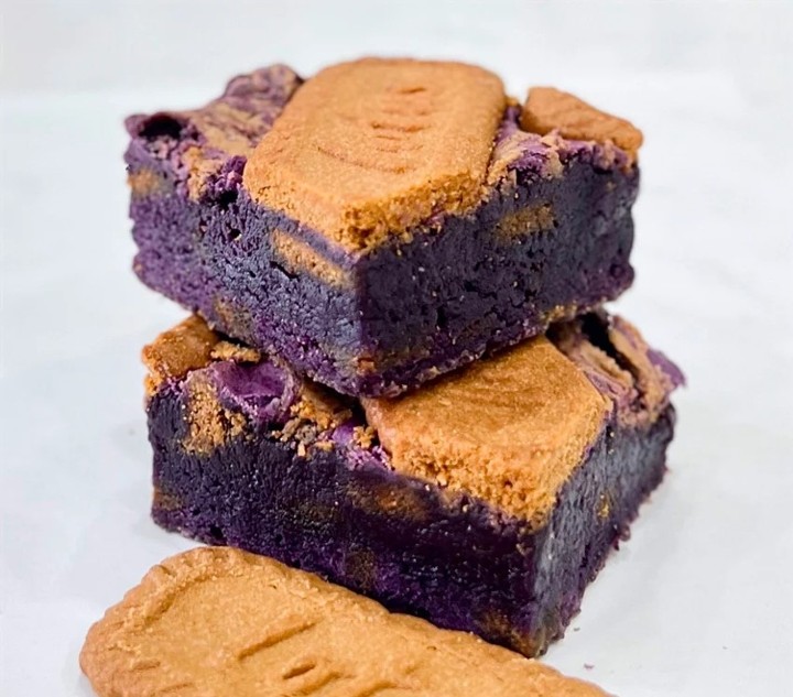 UBE Biscoff Brownie