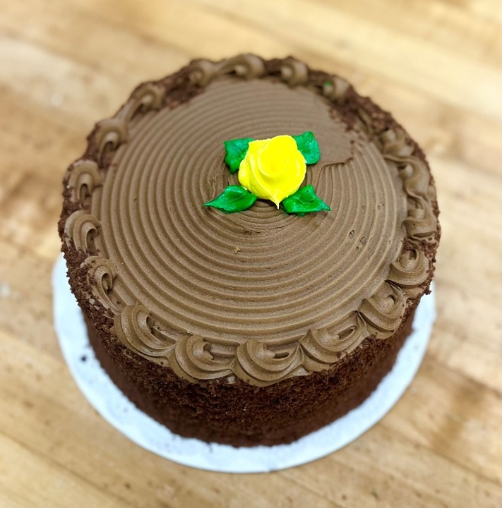 All Chocolate Yellow Rose Cake