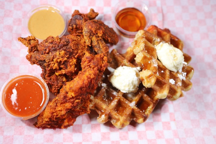 2 Waffles + Breast & Wing