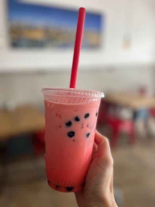 Pink Milk Tea w BoBa