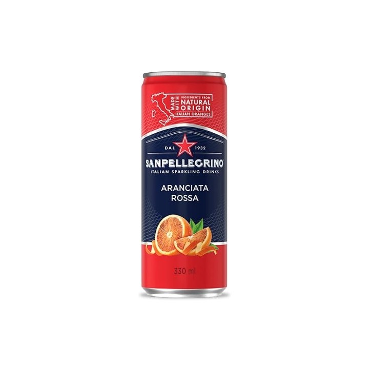 Aranciata Rossa San Pellegrino Orange Soda Can 11.5 oz