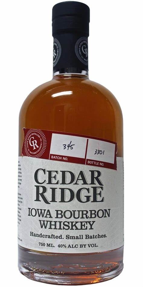 Cedar Ridge Iowa Straight Bourbon Whiskey