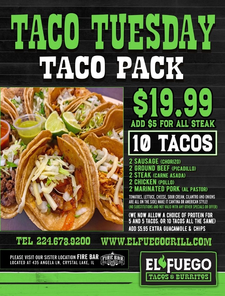 El Fuego Tacos and Burritos 132 S. Randall Rd Taco