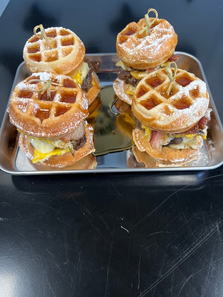 Waffle Burger Sliders