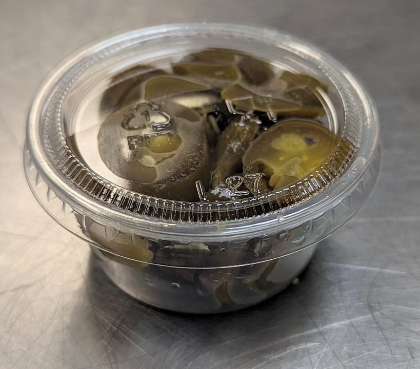 Side cup (2oz.) of jalapeno peppers