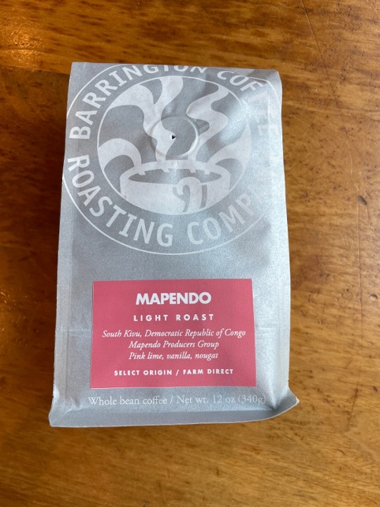 Barrington Coffee Mapendo Whole Bean 12oz Bag
