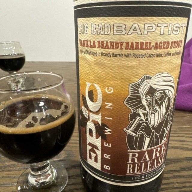 EPIC BREWING VANILLA BRANDY BARREL AGED STOUT