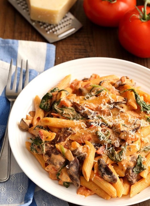 Spicy Portobello Mushroom Pasta