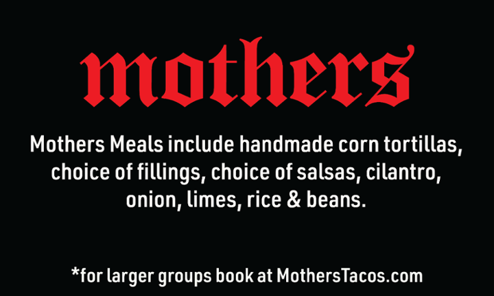 Mothers Grande (meant to feed 6-8 people)
