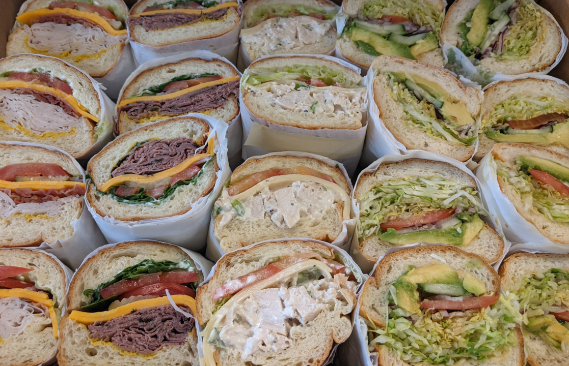 Box of 5  Assorted Whole Sandwiches, Cut into Halves