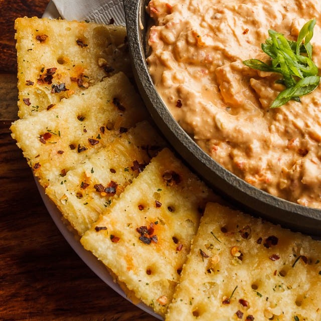 Pimento Cheese with Fire Crackers