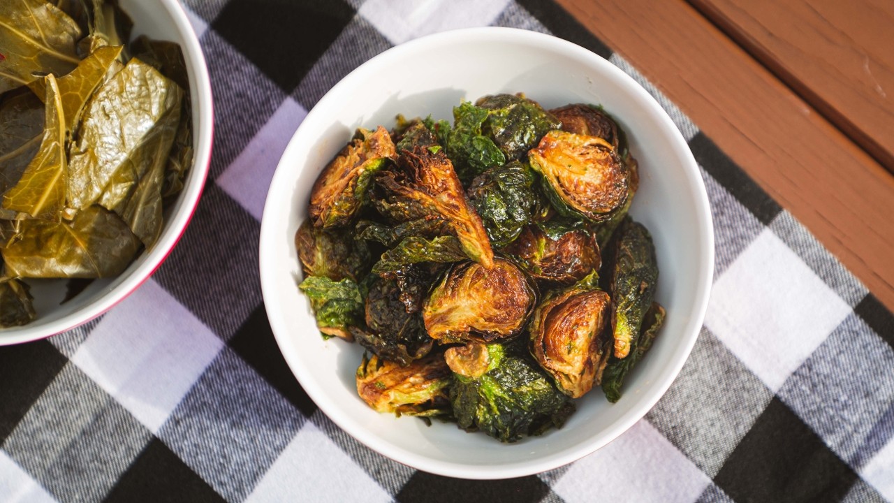 Sweet and Spicy Brussels Sprouts (GF)