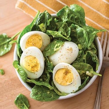 Hardboiled Eggs & Spinach