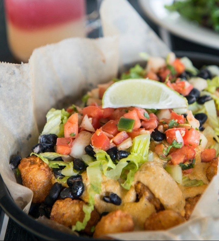 Vegan Tator Tot Nachos (V+,V, N)