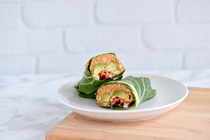 Spicy Avocado Collard Wrap