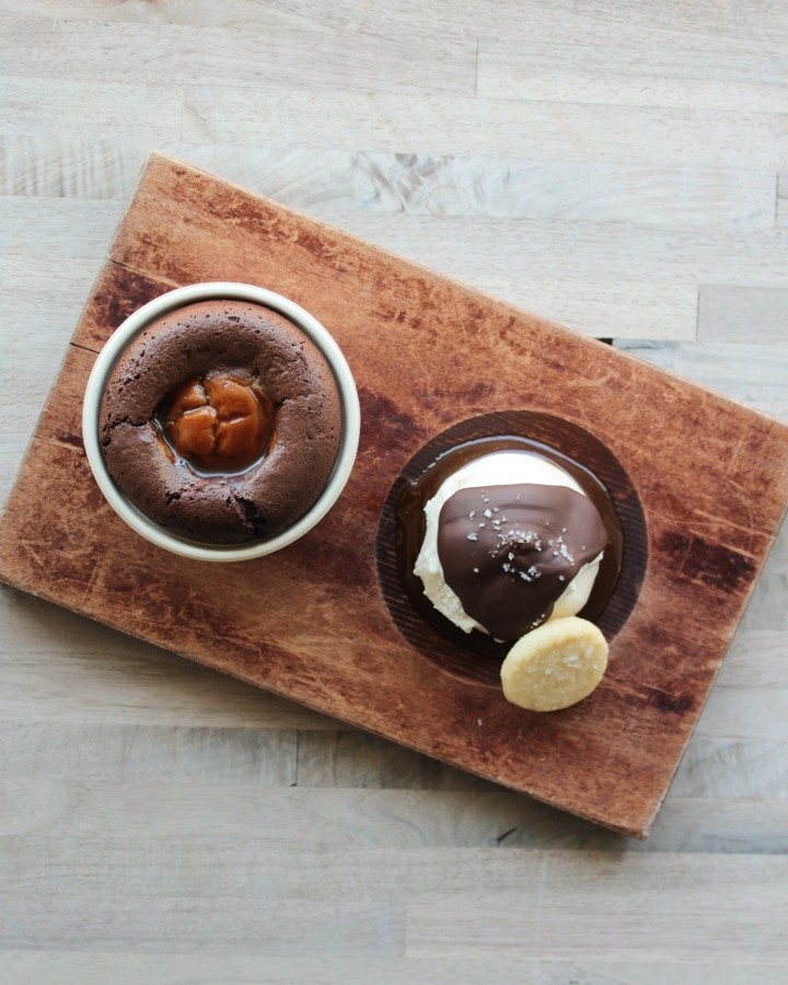 Salted Caramel Molten Cake (CAKE OF THE MONTH)