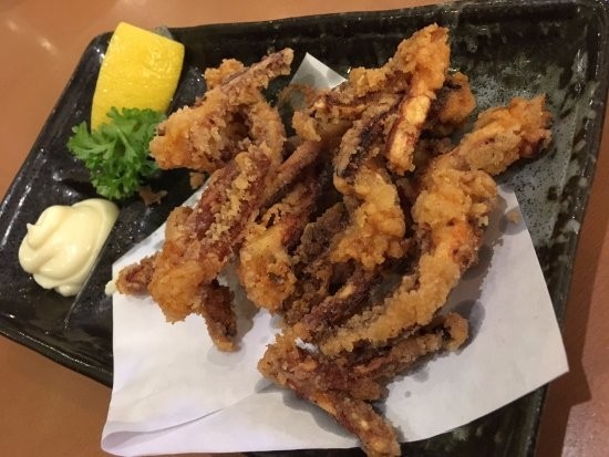 Ika Geso(Fried squid legs) with Ponzu Sauce