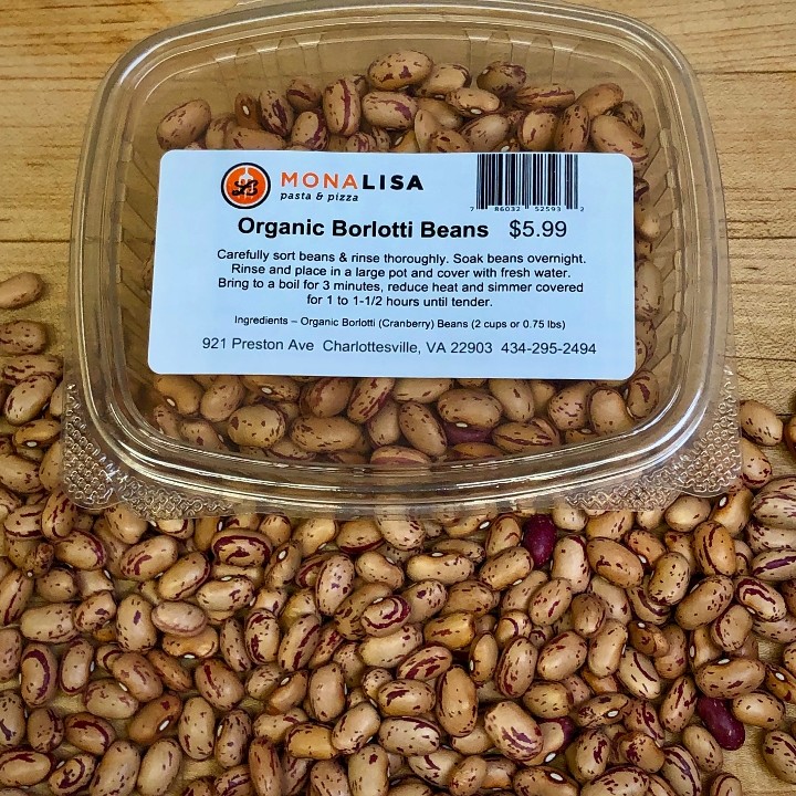 Borlotti Beans, Organic 12 oz