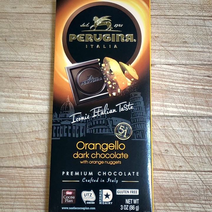 Perugina Dark Chocolate Bar w/ Orange