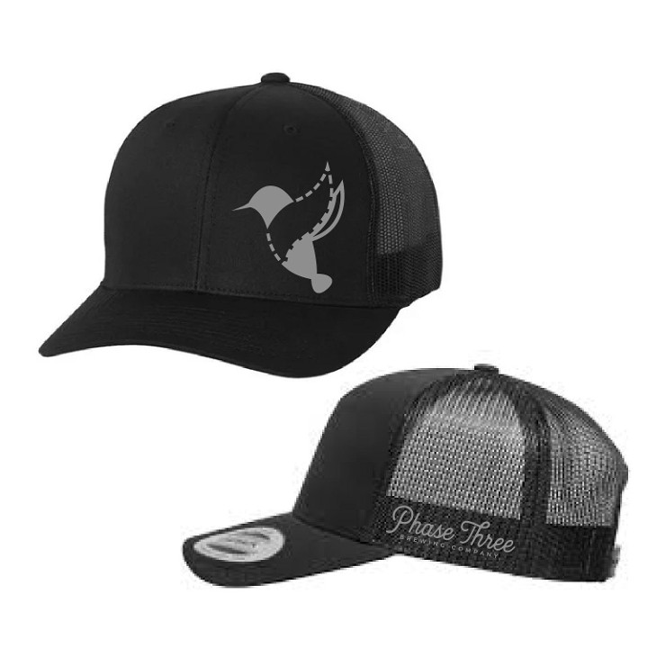 Silver Embroidered Black P3 Snapback