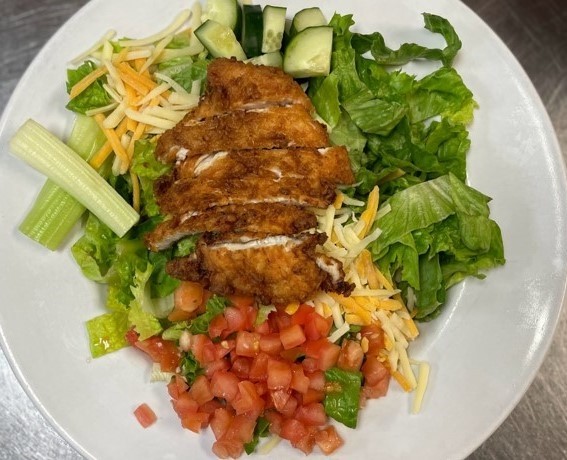 Buffalo Fried Chicken Salad