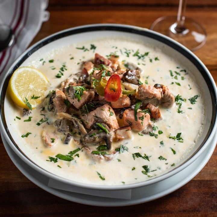 Bourbon Salmon Chowder