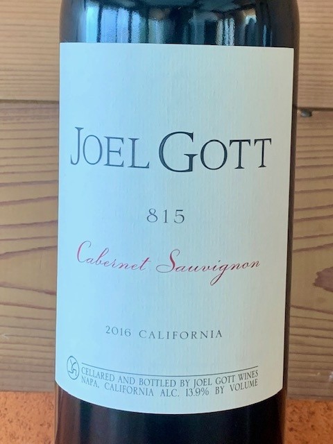 Wine Cabernet Joel Gott Bottle