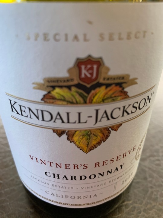 Wine Chardonnay Kendall Jackson Bottle