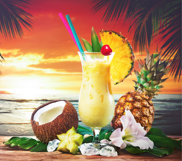 Piña Colada (Pineapple and Coconut) Smooth Slushy