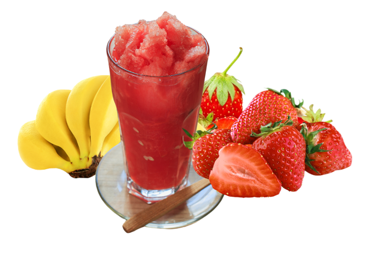 Strawberry and Banana / Fresa y Banano Smooth Slushy