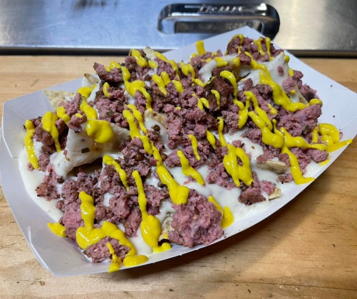 Cheesy Pastrami Nachos