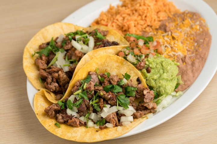 Carne Asada Tacos Plate