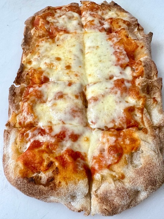 Margherita Pinsa Pizza Square, mozzarella cheese, marinara sauce.