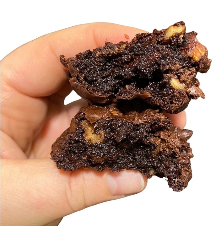 Gluten free double chocolate cookies with pecans & tart cherries