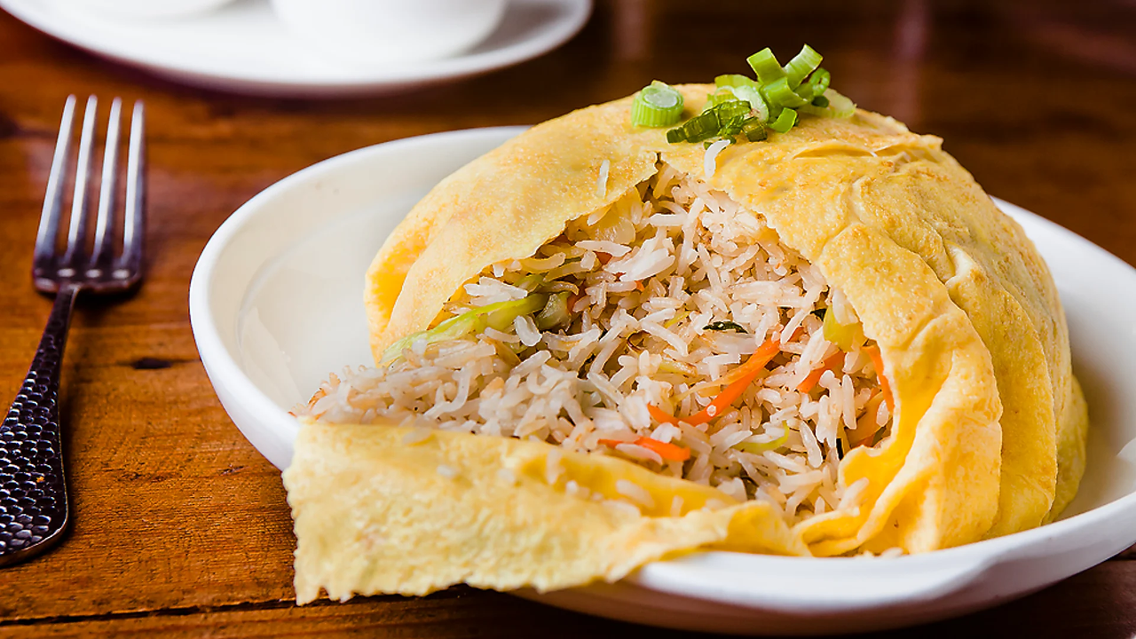 EGG WRAPPED FRIED RICE