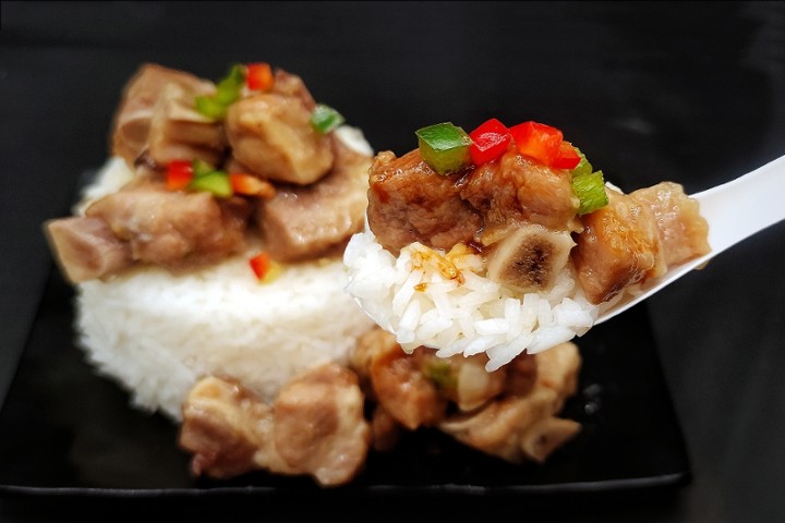 N2. Pork Rib Steamed Rice 排骨飯套餐