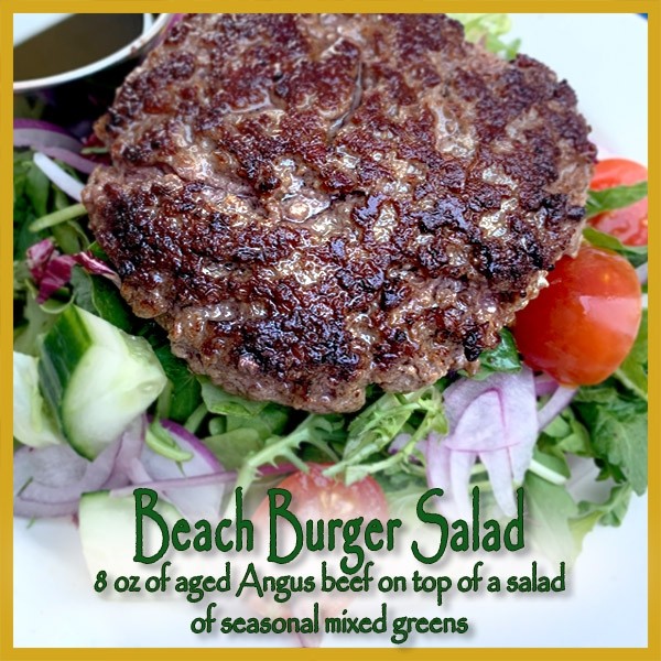 Beach Burger with House Salad (GF)