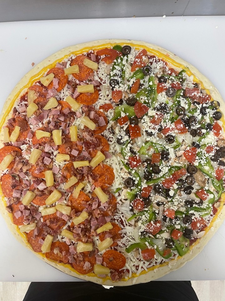 14" Half & Half Pizza