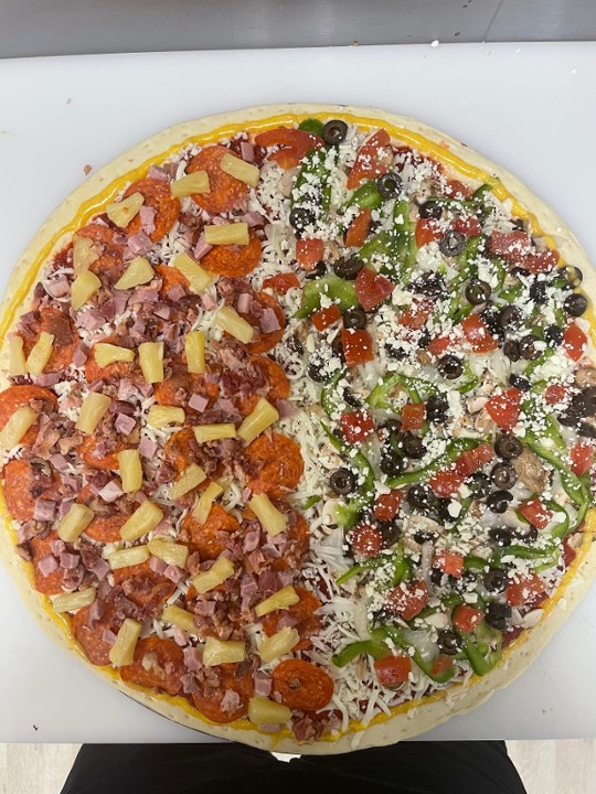 24" Half & Half Pizza
