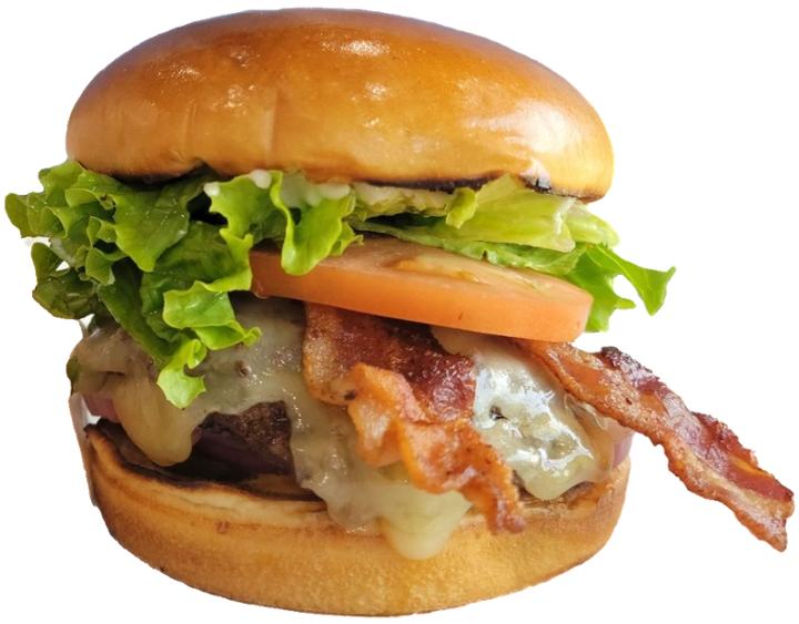 Great White Cheddar Bacon Burger
