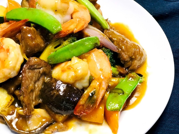 Sizzling Beef & Shrimp