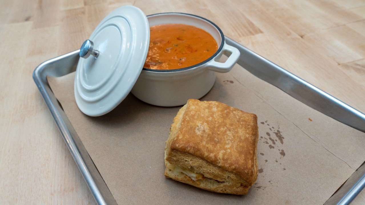 Tomato Soup & Grilled Cheese Biscuit