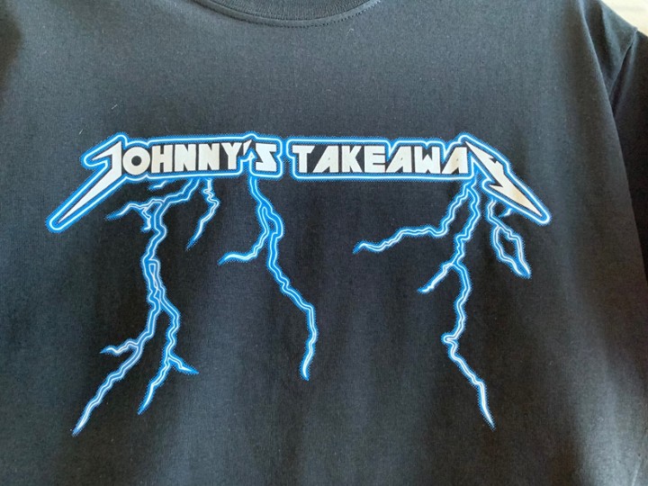 Johnny's Takeaway Tshirt - Metallica Ride The lightning