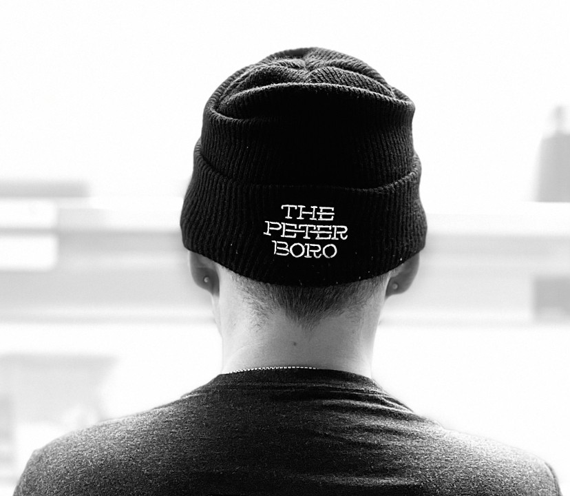 "The Peterboro" black beanie cap