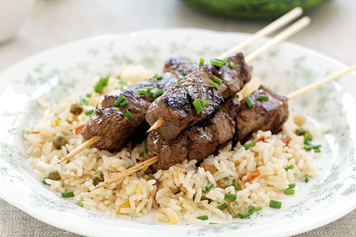 Steak Kebob w/ Rice