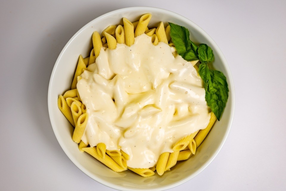 Pan Penne with Alfredo