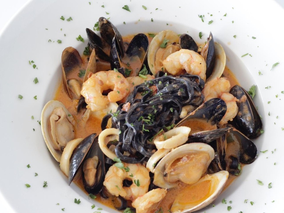 Black Seafood Linguini
